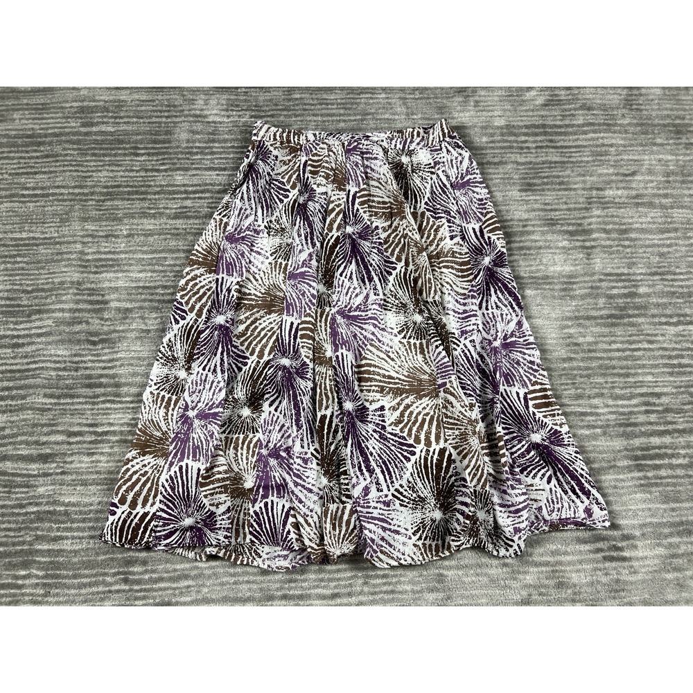 Studio West Apparel Skirt‎ Womens Medium Multicolor Lined 100% Cotton Midi